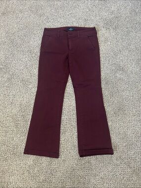 Burgundy Flared Women's Pants